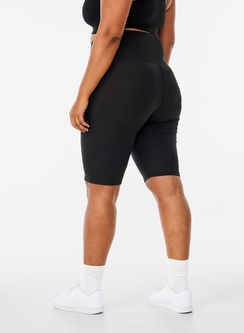 Lange strakke sport shorts, Black, Model