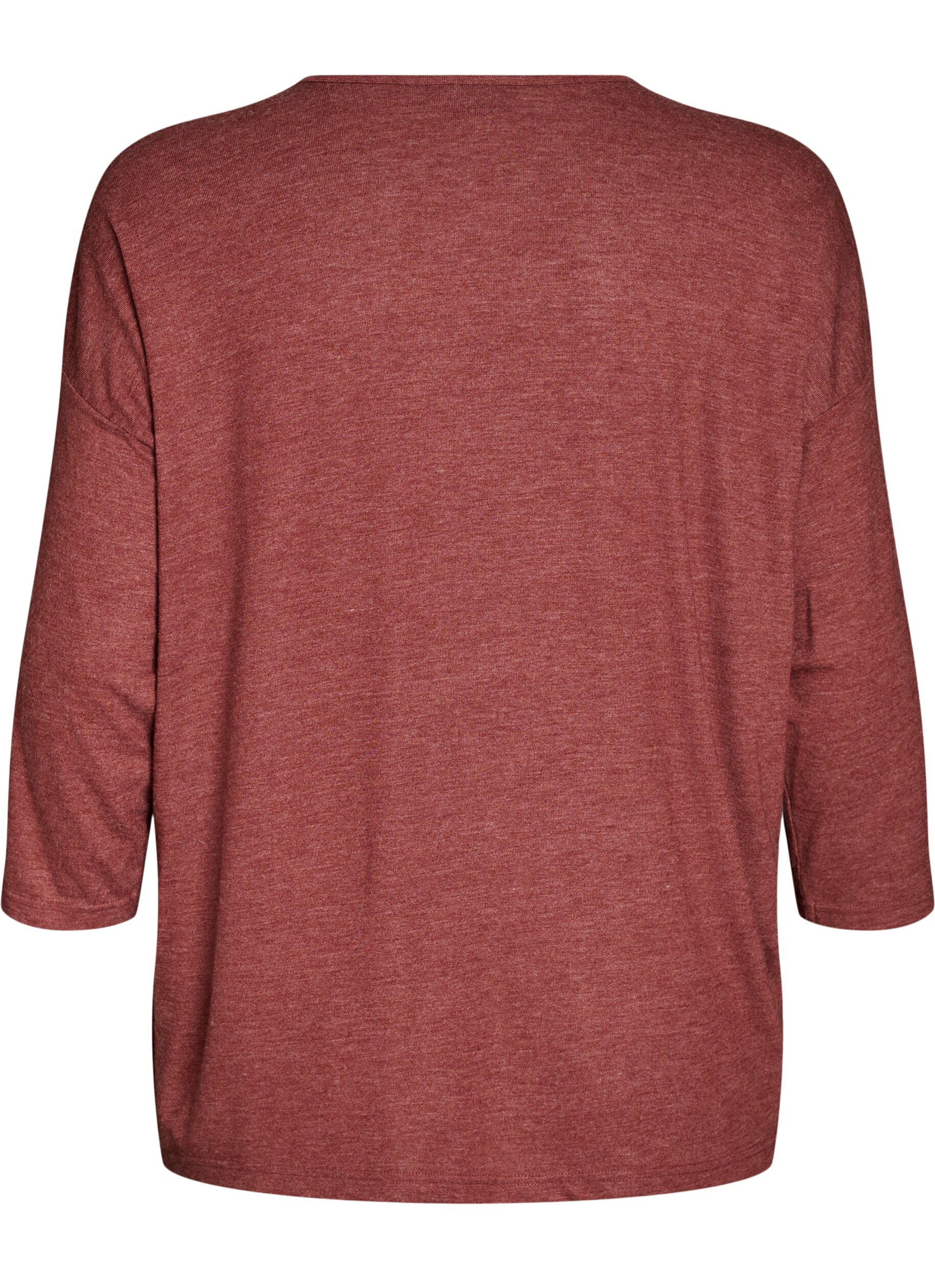 ZizziJersey blouse met 3/4 mouwen, Rood, Packshot image number 1