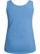 Effen gekleurd basic top in katoen, Blauw, Packshot image number 1