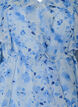 Robe en chiffon fleuri avec volants et manches longues, Bleu, Packshot image number 2