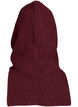 Gebreide balaclava met trekkoordjes, Donker Bordeaux, Packshot image number 1