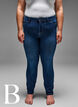 Strakke pasvorm jeans met een normale taille, Dark Blue, Model image number 4