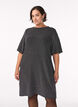 Korte jurk met glitterpatroon, Zwart, Model image number 0