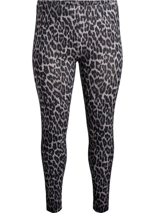 ZizziViscose leggings met print, Grijs, Packshot image number 0