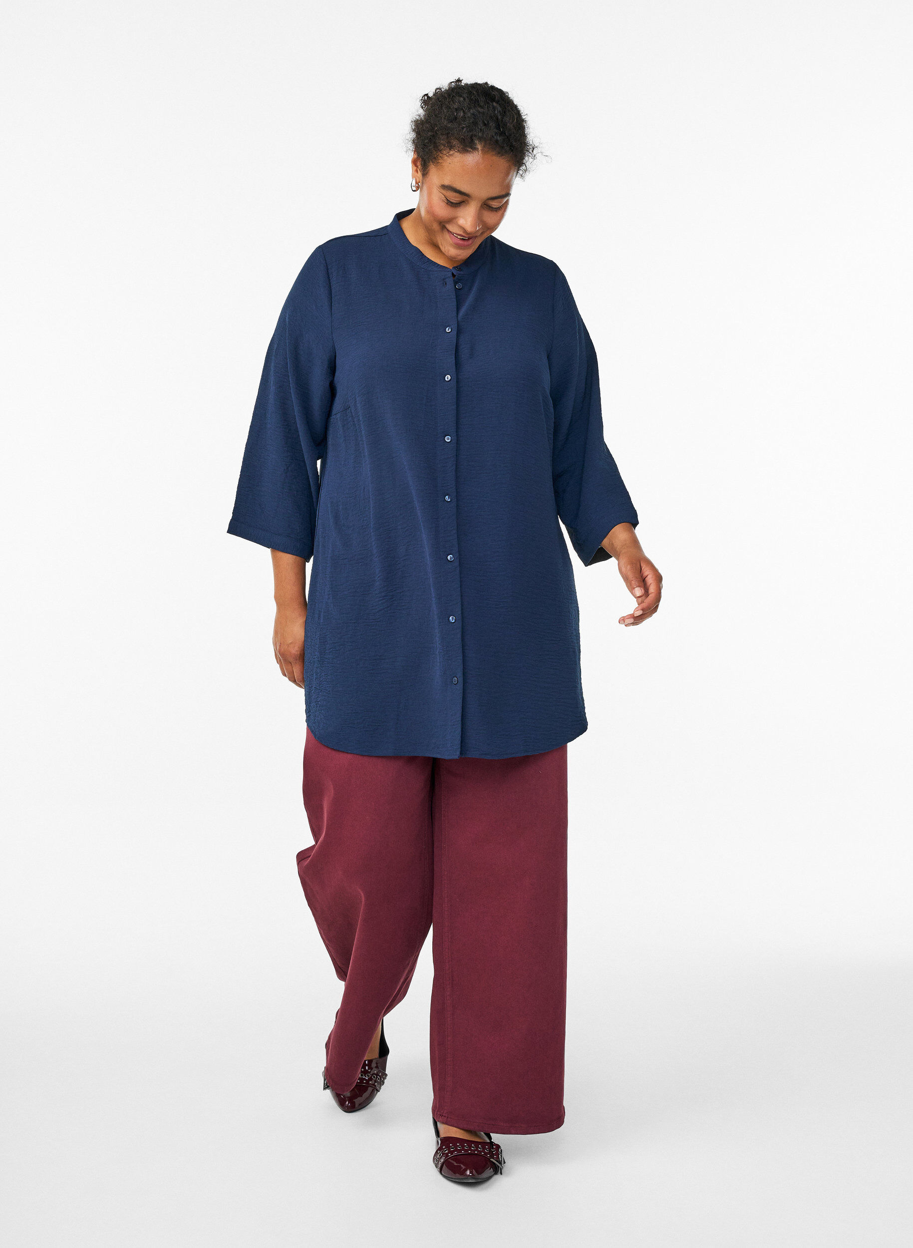 ZizziTuniek met 3/4 mouwen, Blauw, Model image number 1