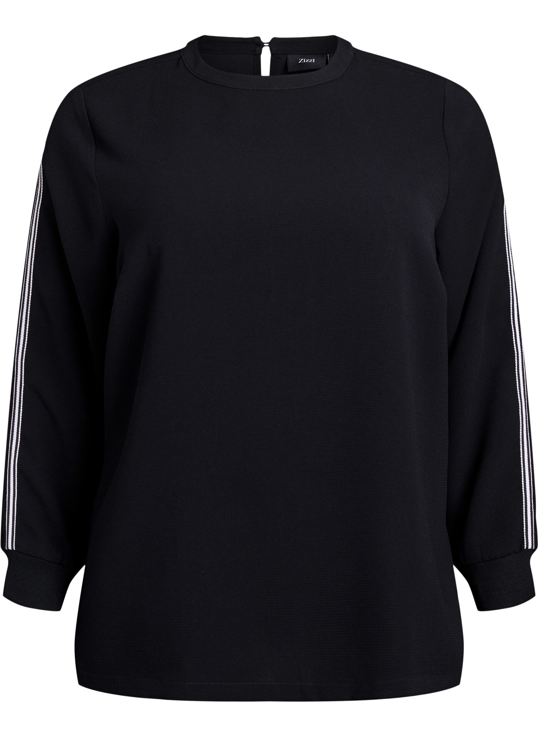 Blouse met streepdetaillering op de mouwen