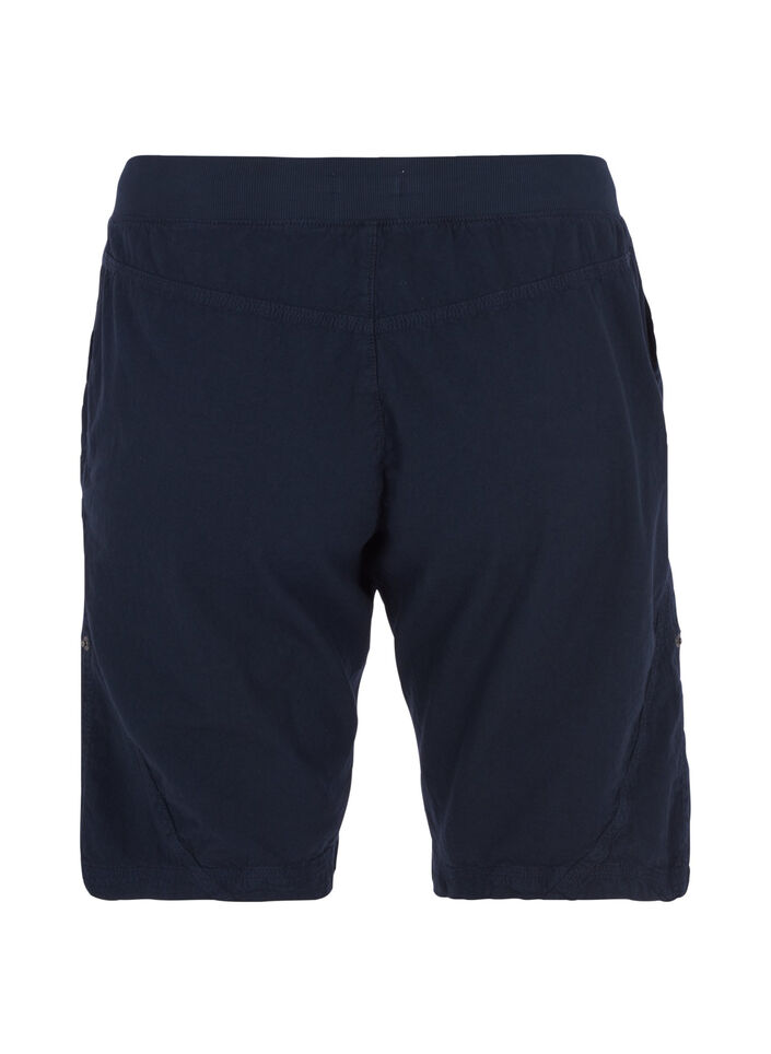 Losse katoenen short met zakken, Blauw, Packshot image number 1