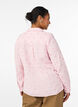 Blouse van katoen mousseline met lange mouwen en geborduurde motieven, Roze, Model image number 2