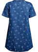 Korte denim jurk met een A-lijn snit en strikpatroon, Blauw, Packshot image number 1