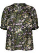 Blouse met bloemenprint en V-hals, Zwart, Packshot image number 0