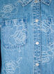Denim jasje met bloemen, Light Blue Denim, Packshot image number 2