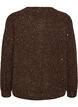 Cardigan met pailletten en knopen, Bruin, Packshot image number 1