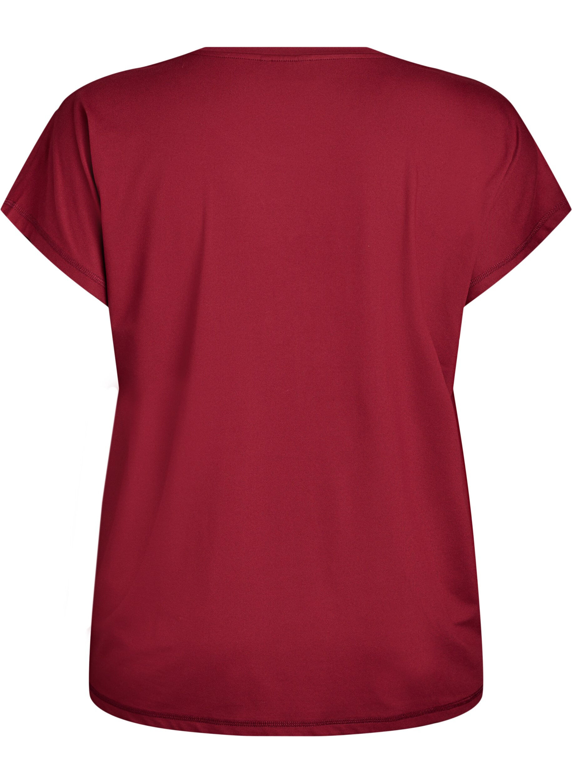 ZizziEffen gekleurd trainingsshirt, Rood, Packshot image number 1