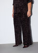 Wijde broek met pailletten, Bruin, Model image number 2