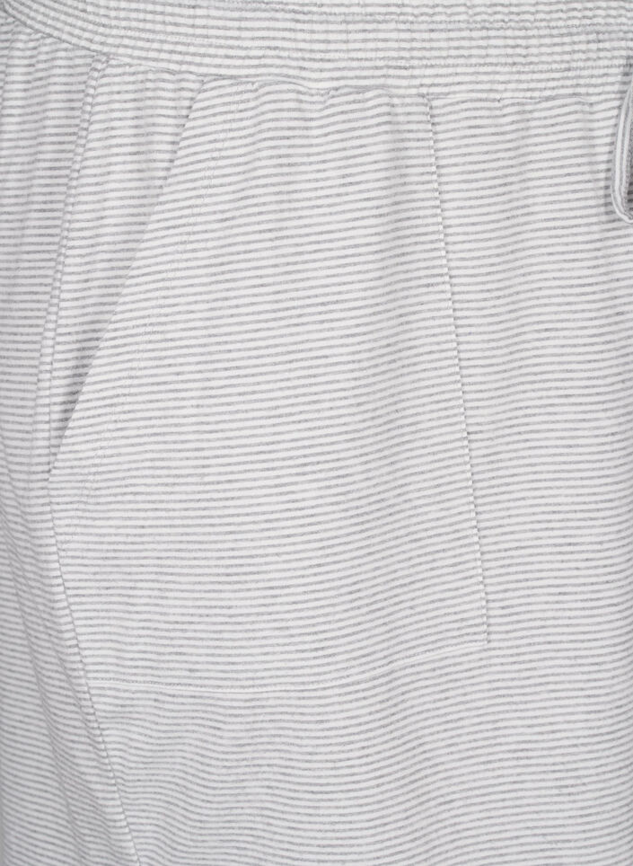 Gestreepte pyjamashorts met hoge taille, LGM Stripe, Packshot image number 2