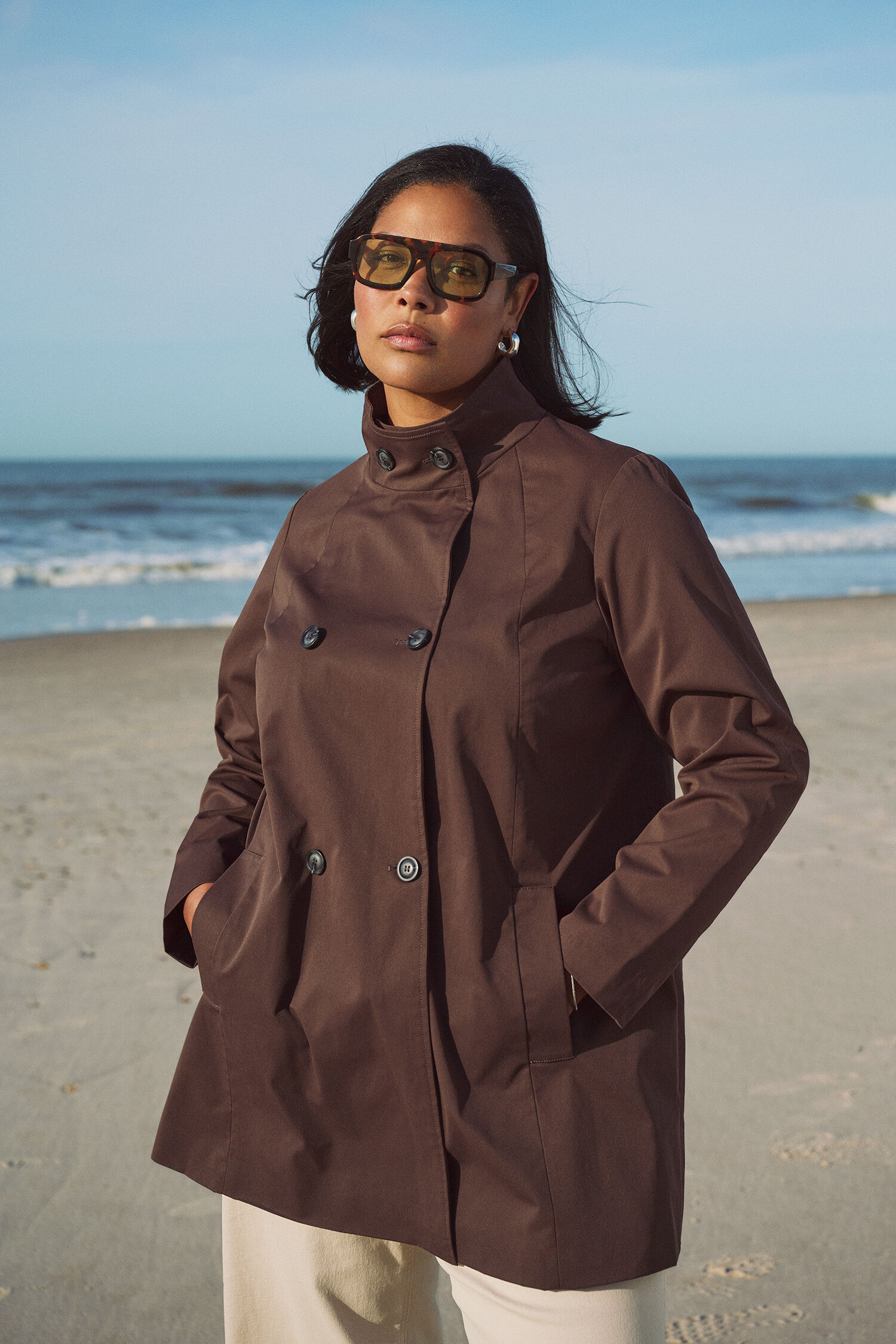 ZizziWaterafstotende lentejas in bruin, , Model