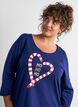 Nachthemd in biologisch katoen met kerstmotief, Blauw, Model image number 4
