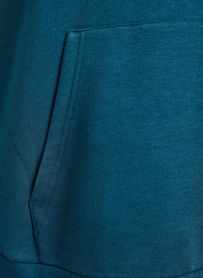 Hoodie met geborduurd frontmotief, Groen, Packshot