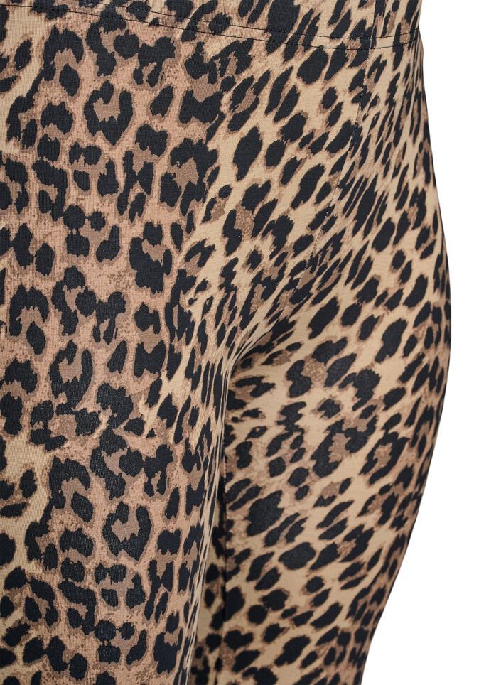 Viscose leggings met zebraprint, Bruin, Packshot image number 2