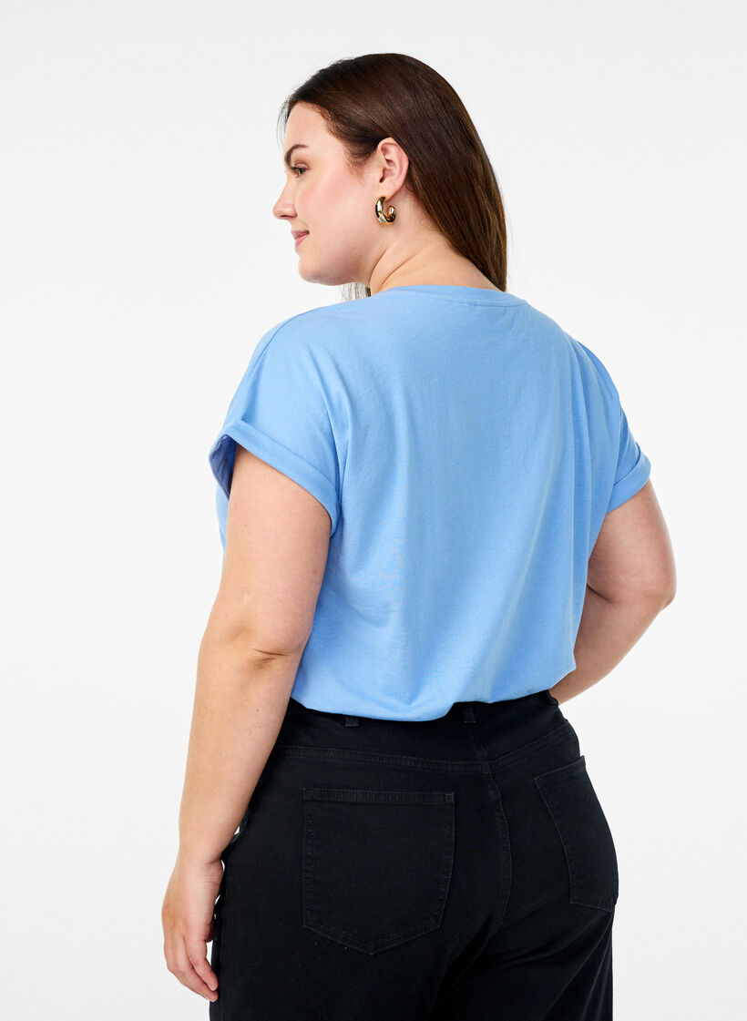 Tweepack T-shirts met korte mouwen, Blauw, Model image number 2