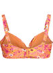 Bikinitop met beugel en patroon, Oranje, Packshot image number 1