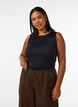 Strakzittende basic top met omkeerbare functie, Zwart, Model image number 3