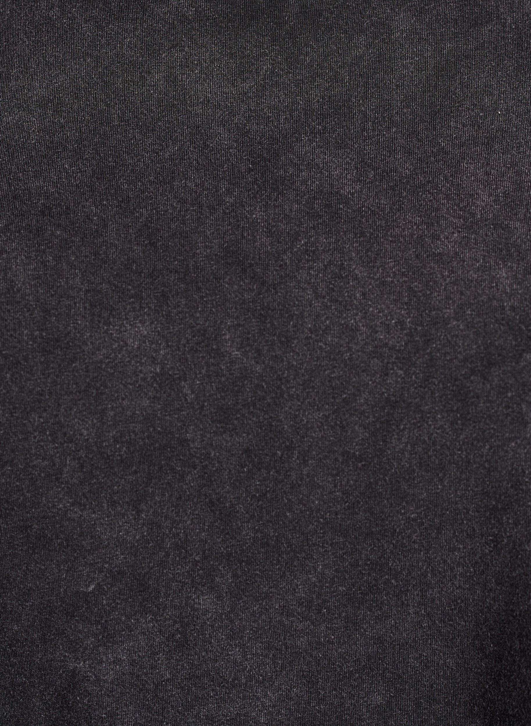 Zizzi T-shirt sportif en coton avec effet d&eacute;lav&eacute;, Noir, Packshot image number 2