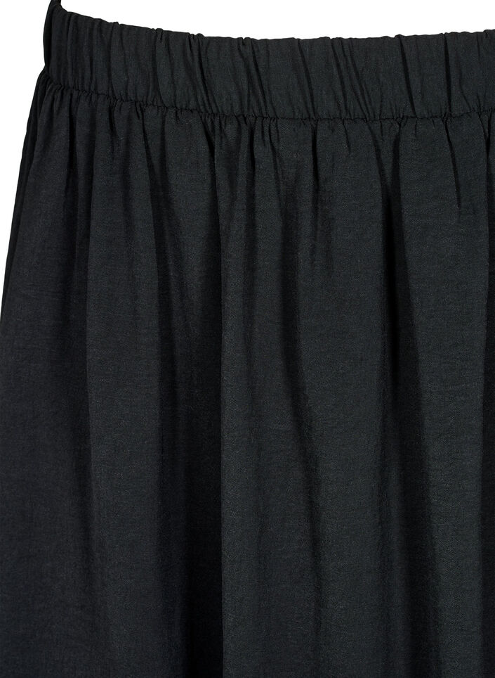 Korte ballonrok met een elastische taille, Black, Packshot