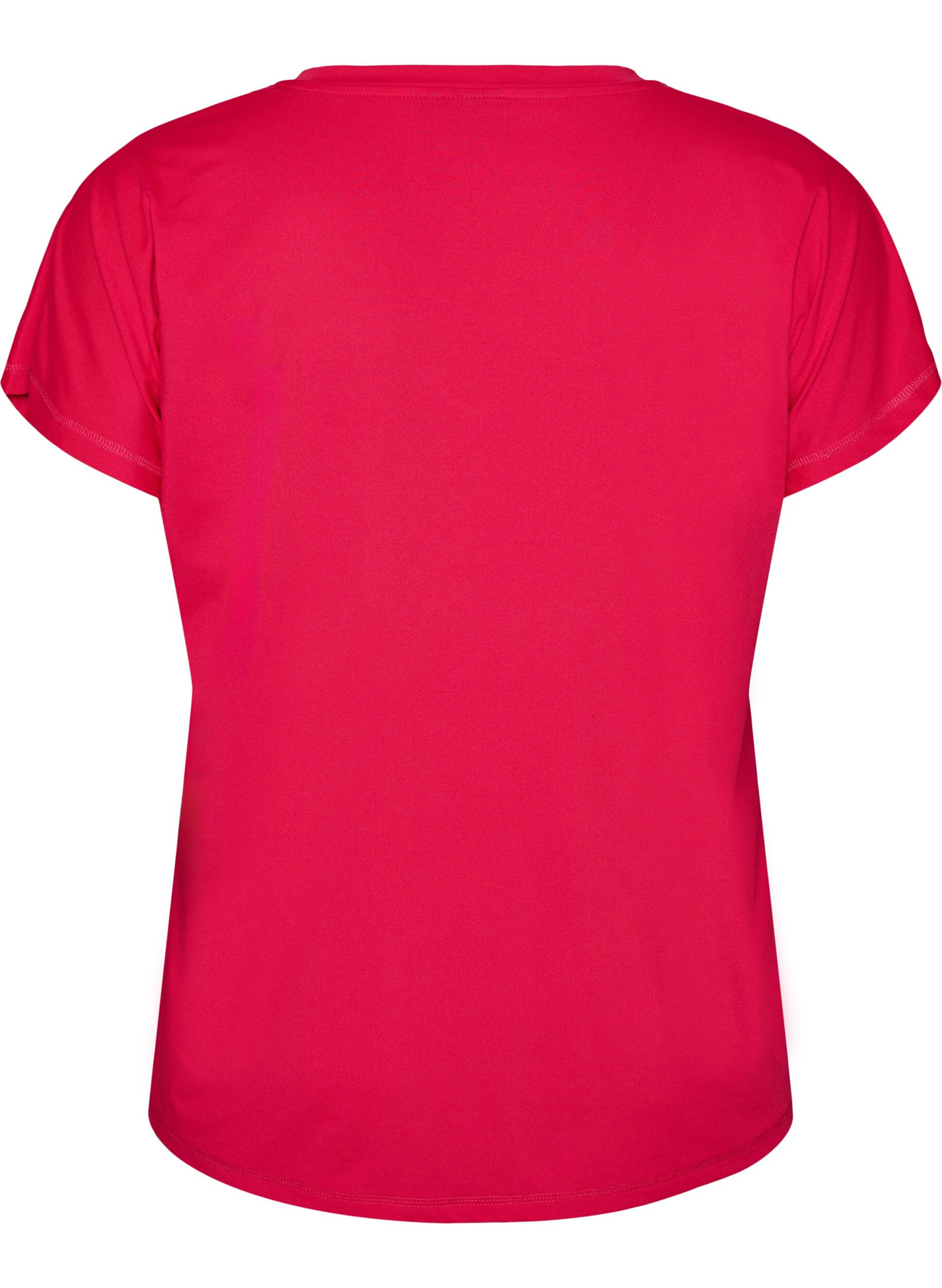 ZizziLosvallend trainings-T-shirt met V-hals, Roze, Packshot image number 1