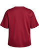 T-shirt met ronde hals en rhinestones, Donker Bordeaux, Packshot image number 1