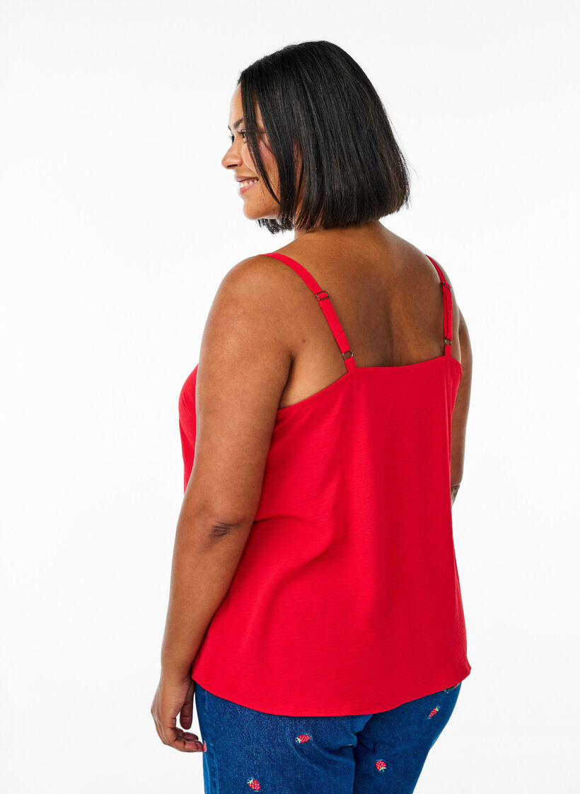Top met een golvende zoom, Urban Red, Model
