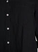 Linnen en viscose shirt met 3/4 mouwen, Zwart, Packshot image number 2