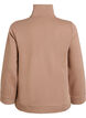 Sweatshirt met hoge hals en ritssluiting, Bruin, Packshot image number 1