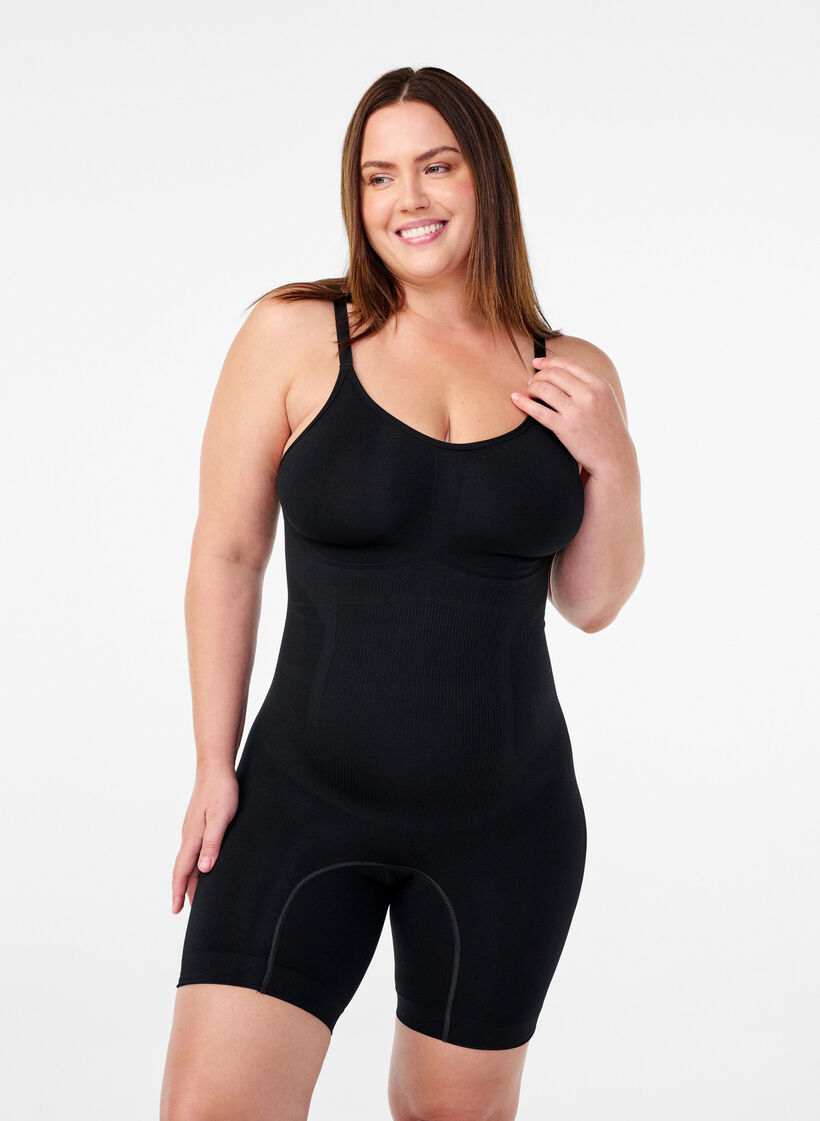 Shapewear bodysuit met opening aan de onderkant, Zwart Shapewear bodysuit met opening aan de onderkant, Zwart, Model