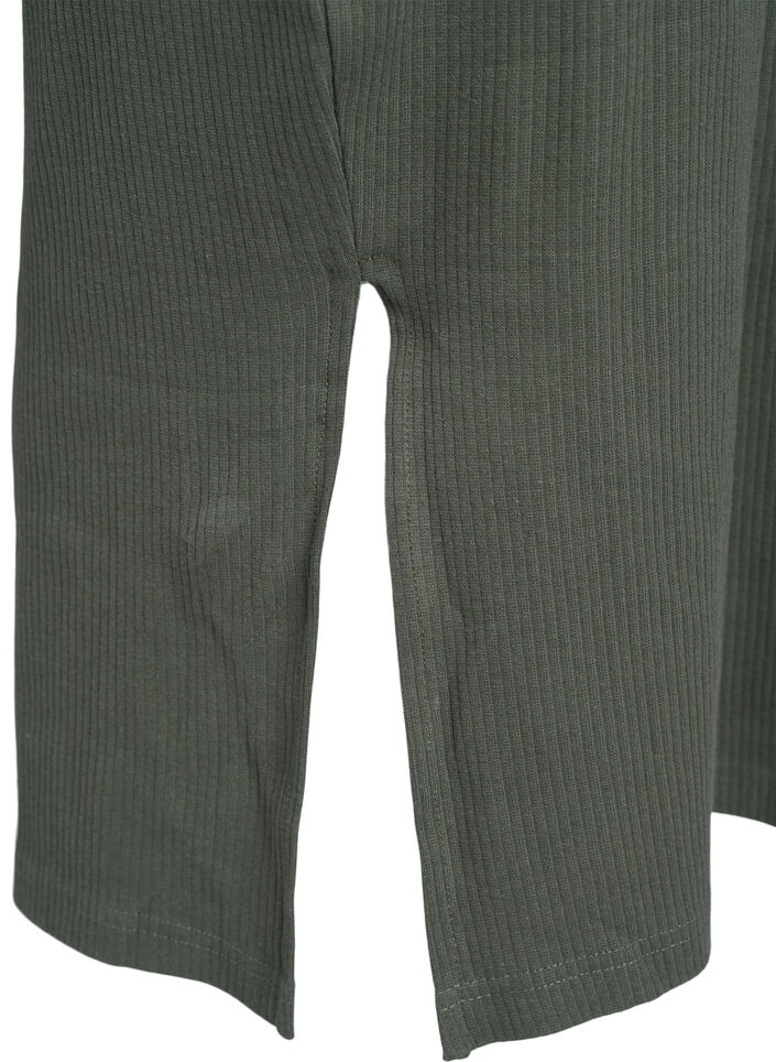 Maxi jurk in jersey met korte mouwen, Groen, Packshot image number 3