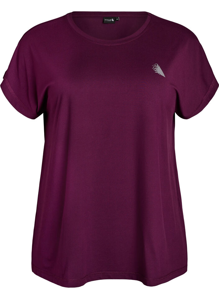 T-shirt de sport couleur unie, Violet, Packshot image number 0