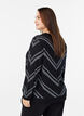 Gebreide blouse met patroon en glittereffect, Zwart, Model image number 2