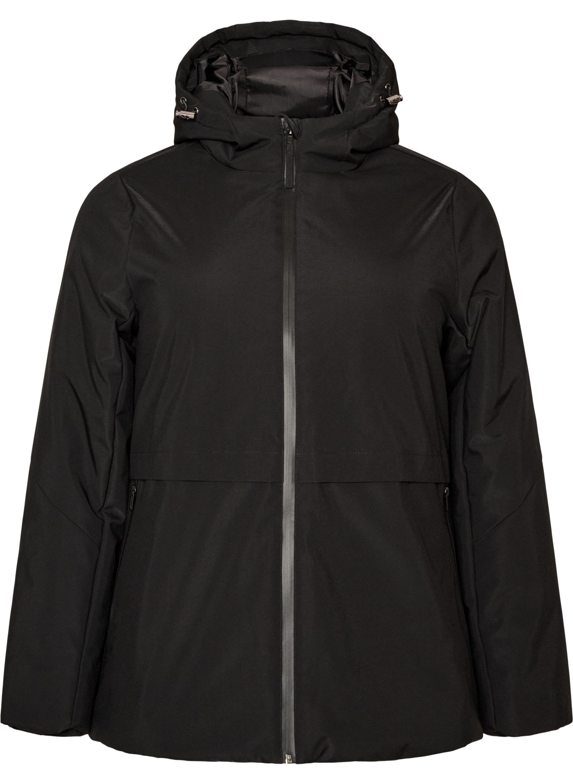 Winterjas met capuchon en verstelbare taille
