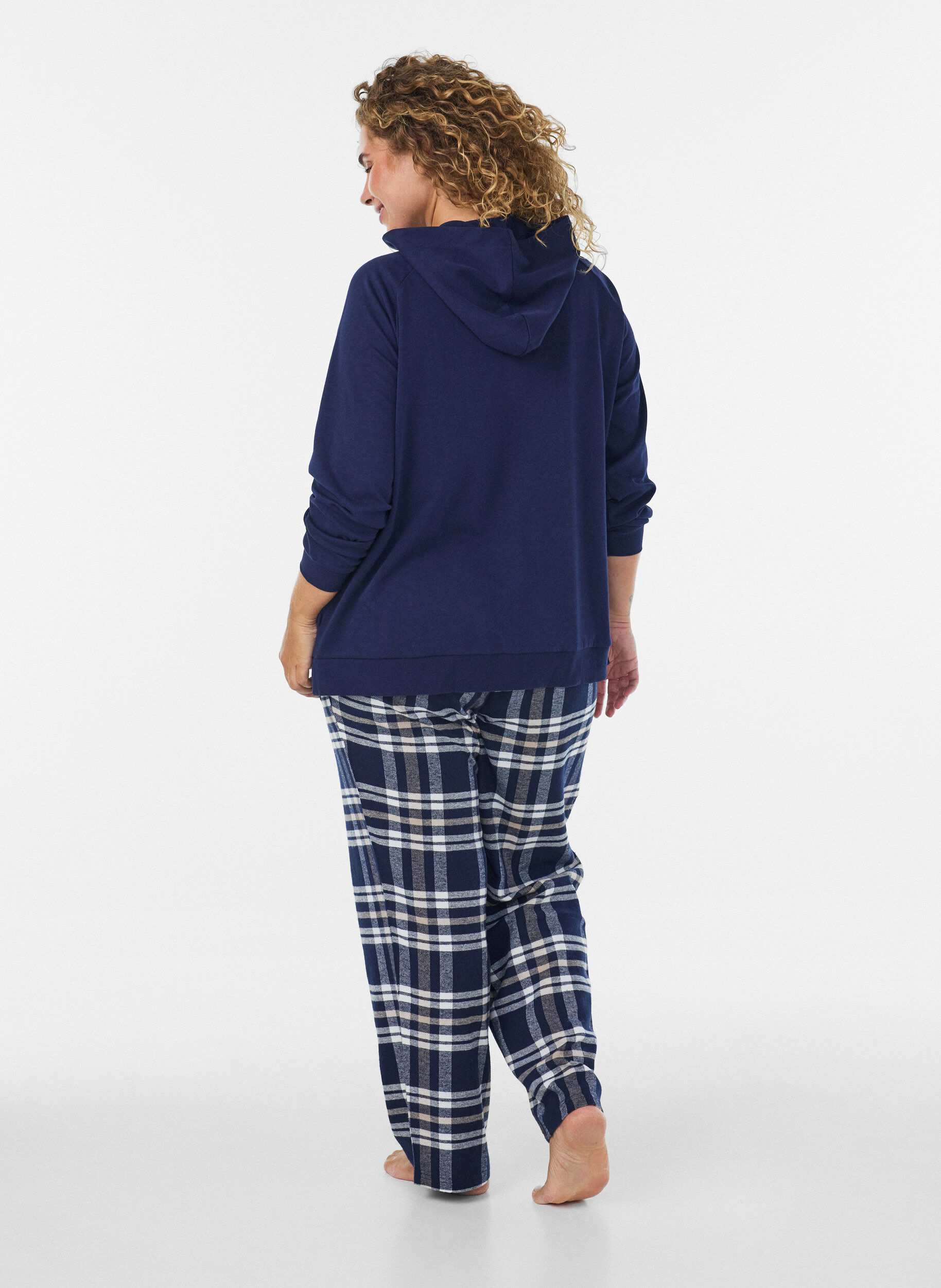 ZizziSweatvest met capuchon en zakken, Blauw, Model image number 2