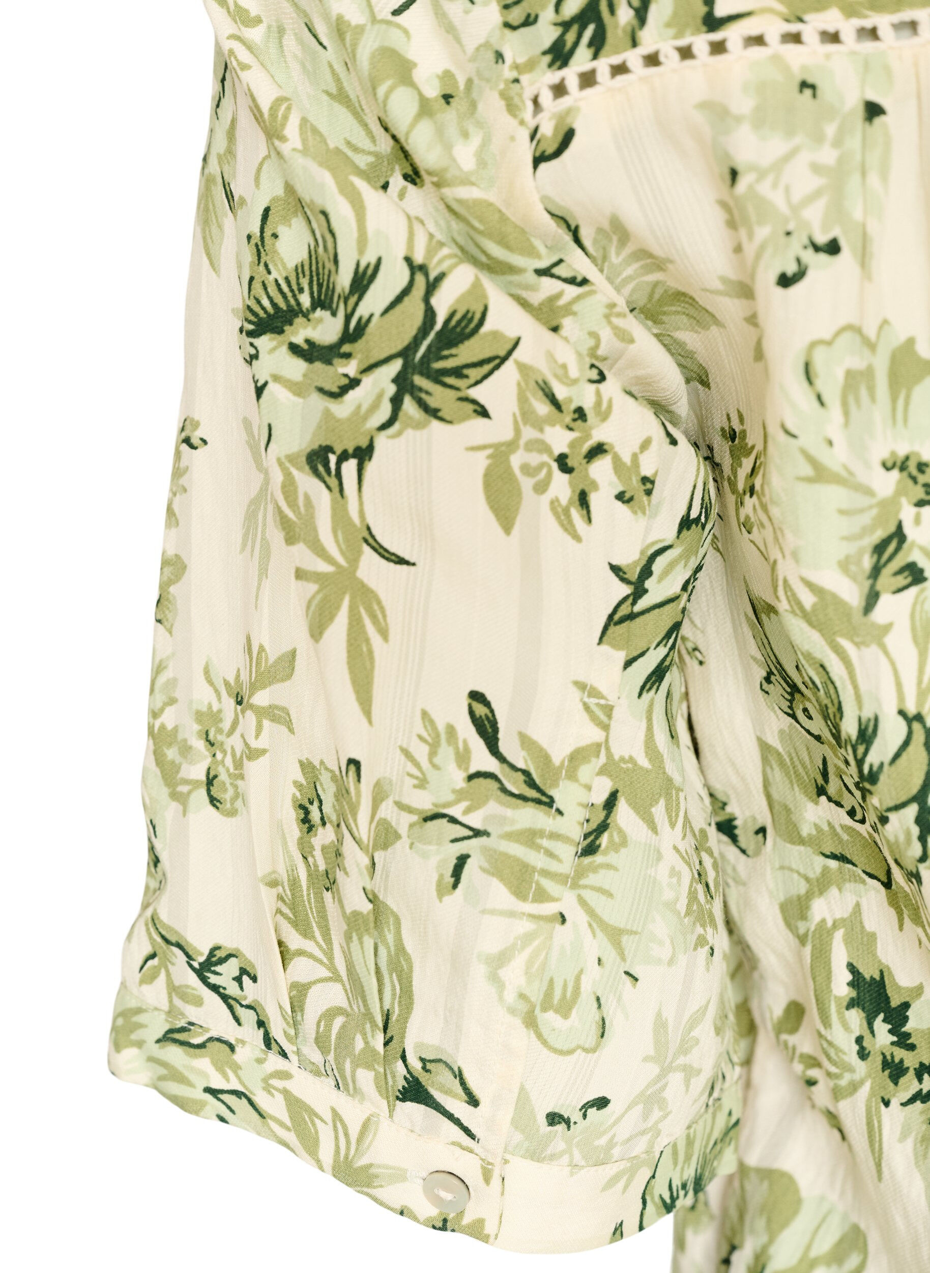 ZizziBlouse met print en 1/2 mouwen, Groen, Packshot image number 3