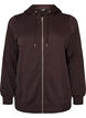 Sweatshirt met capuchon, ritssluiting en zakken, Bruin, Packshot image number 0