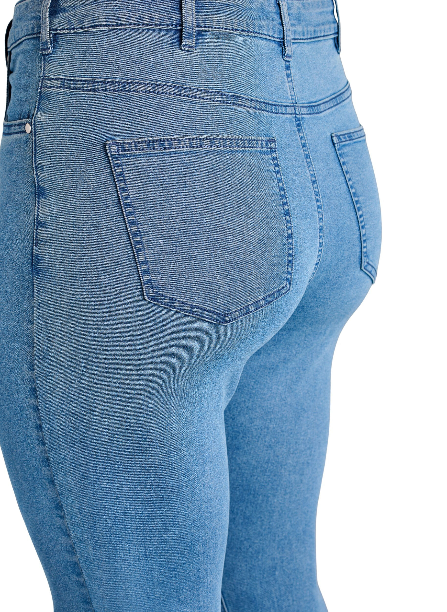 Zizzi Jean Amy taille haute coupe super slim, Bleu, Packshot image number 3