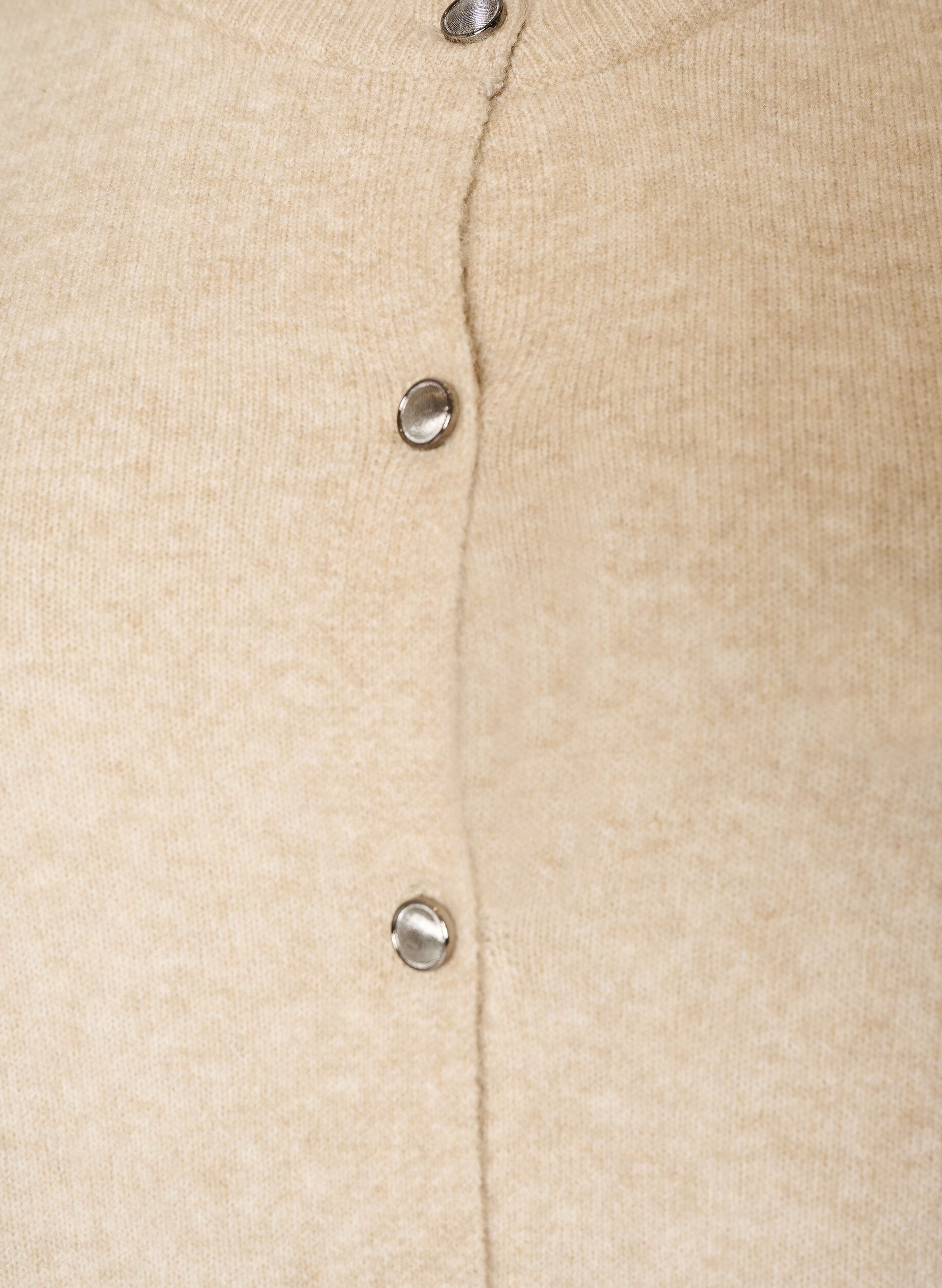 ZizziGebreid vest met korte mouwen, Beige, Packshot image number 2