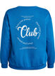 Sweatshirt met tekst print, Blauw, Packshot image number 1
