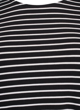 ZizziGestreepte blouse met lange mouwen, Zwart, Packshot image number 2