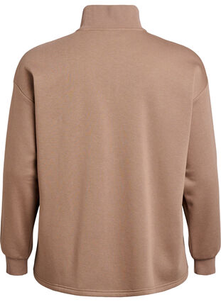 ZizziSweatshirt met hoge hals en collegeprint, Caribou w. Los, Packshot image number 1