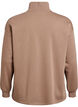 Sweatshirt met hoge hals en collegeprint, Bruin, Packshot image number 1