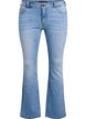 Bootcut jeans met geborduurde bloemen, Blauw, Packshot image number 0