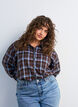 Geruit overhemd met een losse pasvorm, Bruin, Model image number 0