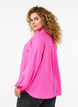 Linnen en viscose shirt met lange mouwen, Roze, Model image number 2